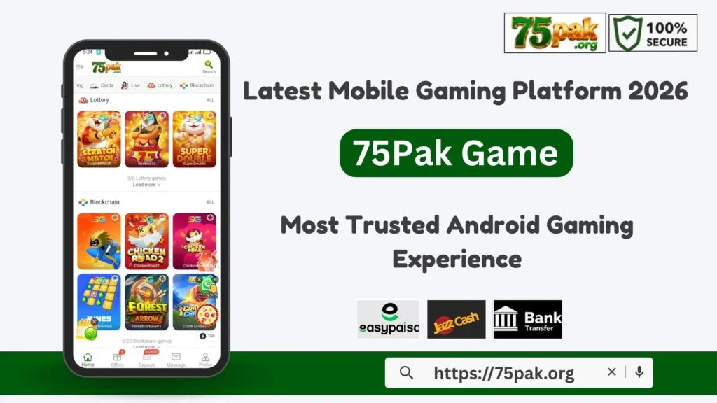 75Pak Game home screen for Android