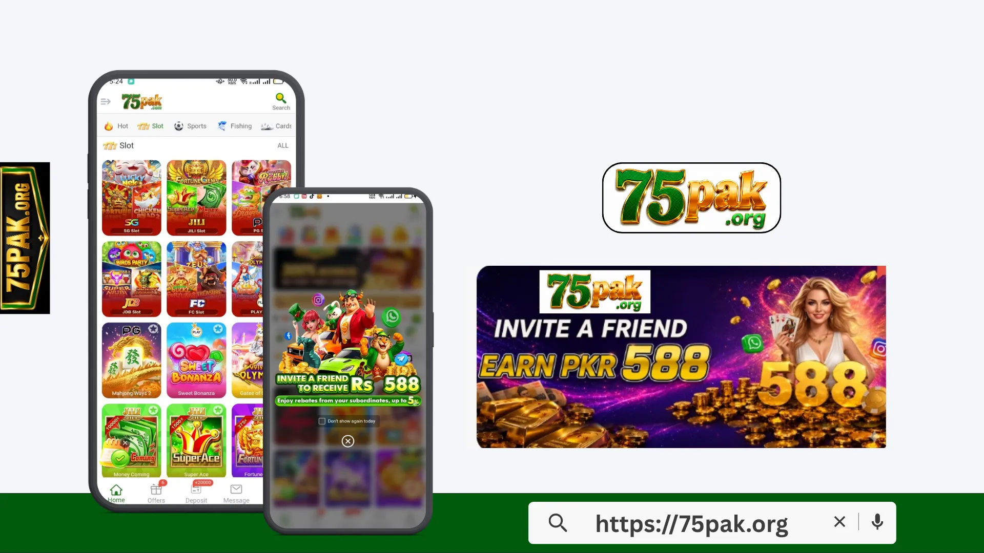 75Pak referral program to invite friends
