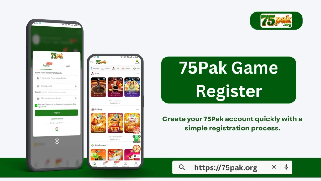 75pak game Register process